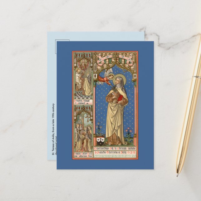 Postal de Sta. Teresa de Ávila (SAU 28) (Anverso/Reverso In Situ)