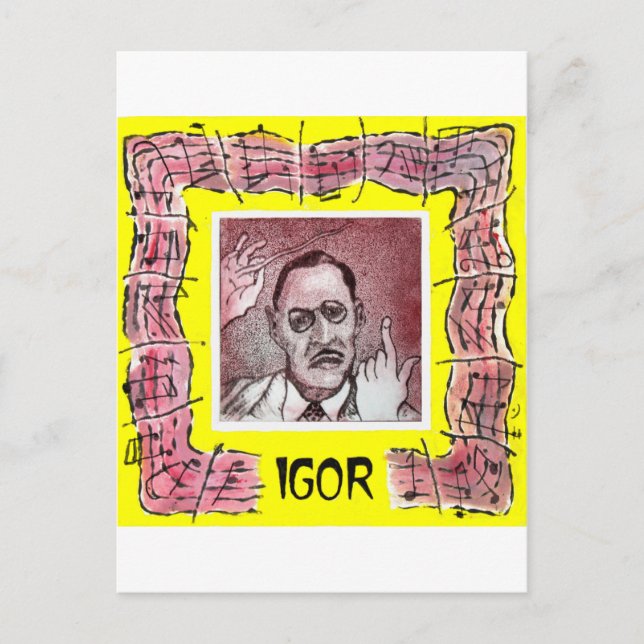 postal de Stravinsky (Anverso)