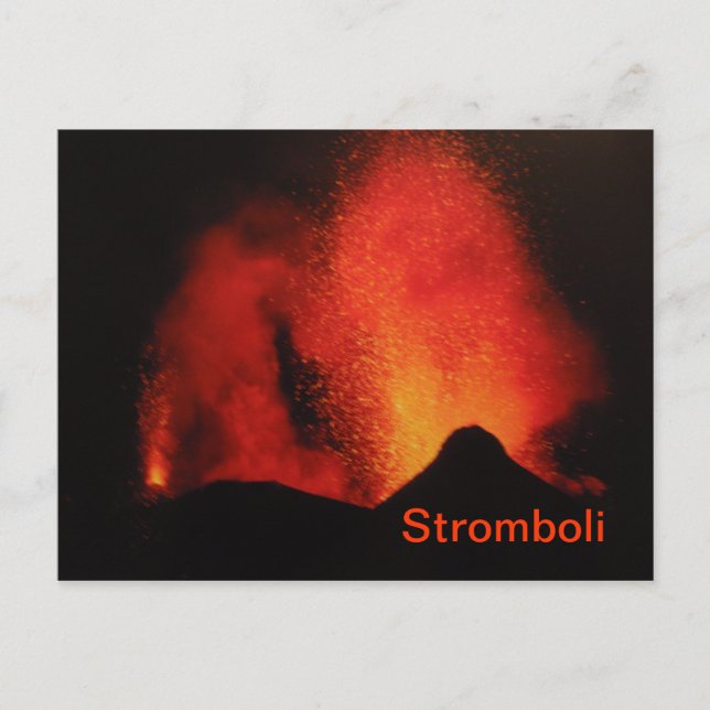postal de Stromboli (Anverso)