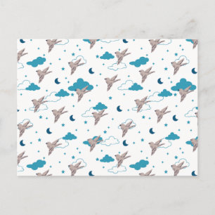 Postal de Sueño de Hadas de Ave y Noche