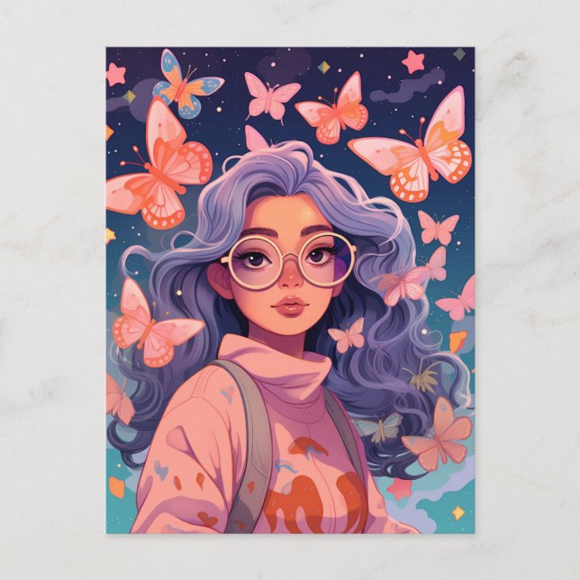 Postal de Sueño de Mariposa Encantada (Anverso)