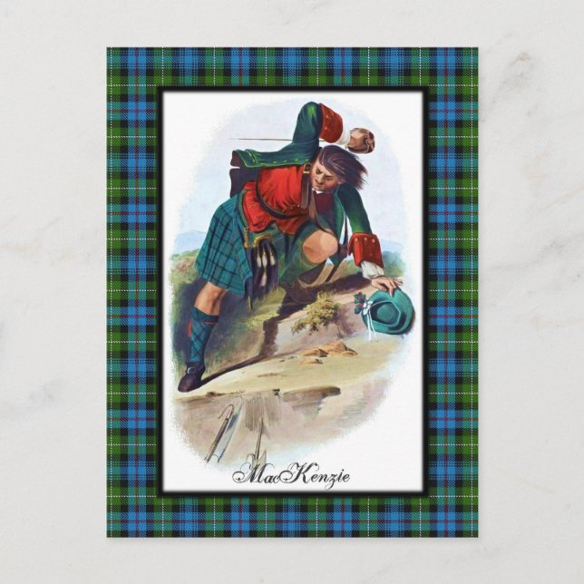 Postal de Sueños Escoceses Clan MacKenzie (Anverso)