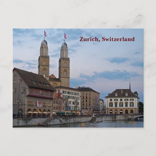 postal de Suiza Zurich (Anverso)
