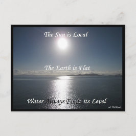 Postal de Sun Earth Water - Meme de FLat Earth