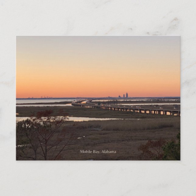 Postal de Sunset de Mobile Bay (Anverso)
