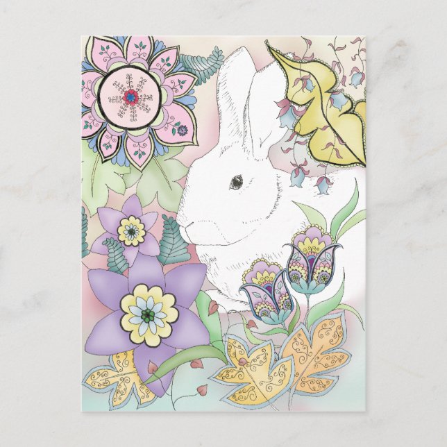 Postal de Sunset Garden Rabbit (Anverso)