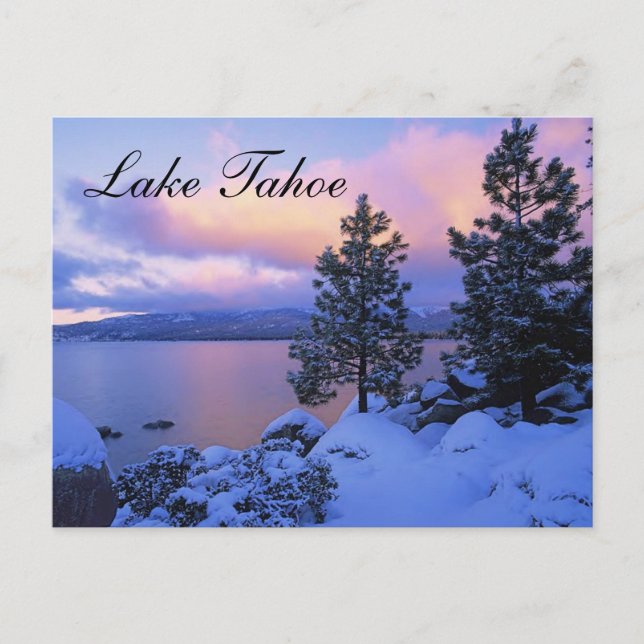 Postal de Sunset Lake Tahoe Nevada (Anverso)