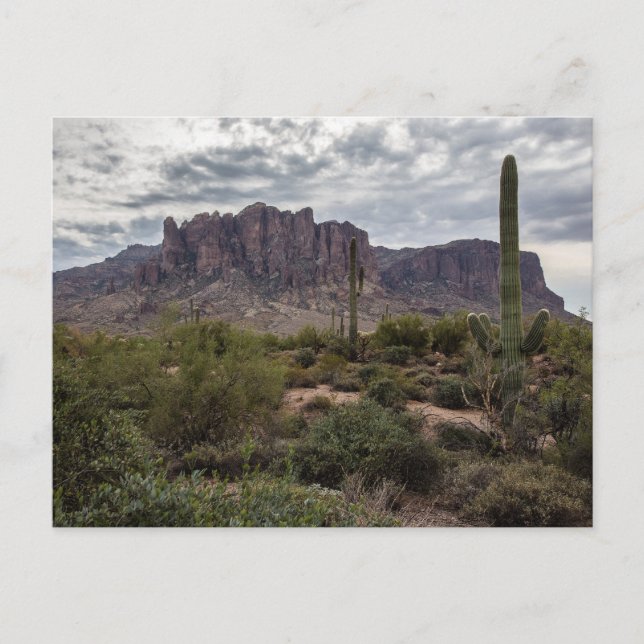 Postal de Superstition Mountains (Anverso)