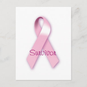 Postal de superviviente de cinta rosa