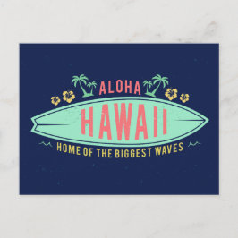 postal de Surfista de Hawái Aloha