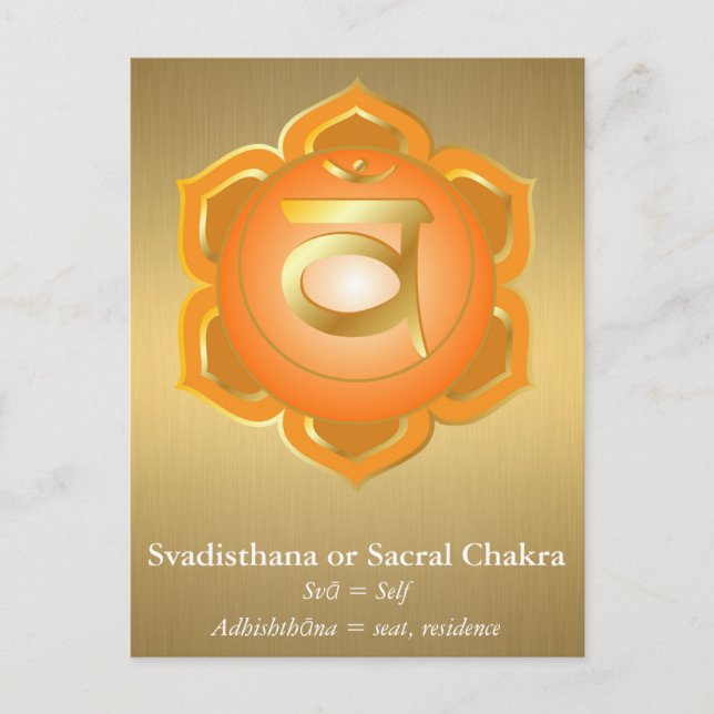 Postal de Svadisthana o Sacral Chakra (Anverso)