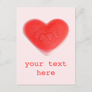 Postal de Sweet Heart Pink 'Your Text'