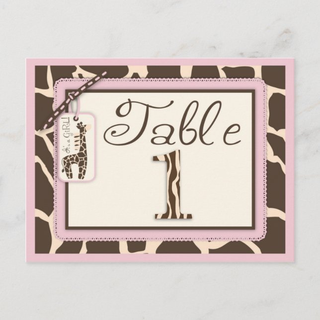 Postal de tabla de Chica safari 1 (Anverso)