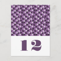 Postal de tabla de triángulos geométricos púrpura