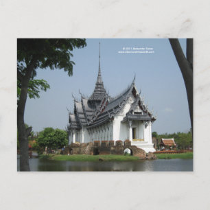 Postal de Tailandia con foto del templo