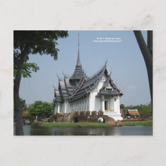 Postal de Tailandia con foto del templo
