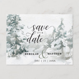 Postal de Tarjeta de Navidad Bosque Encantado de I