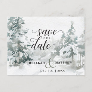 Postal de Tarjeta de Navidad Bosque Encantado de I