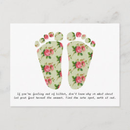 postal de tarjeta de visita de reflexología