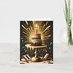 Postal de tarta de cumpleaños