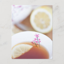 Postal de té con limón
