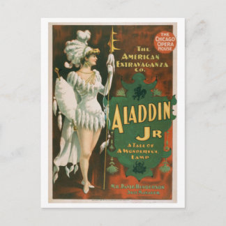 Postal de teatro de época "Aladdin Jr"