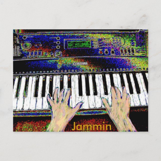 Postal de teclado Jammin (Anverso)