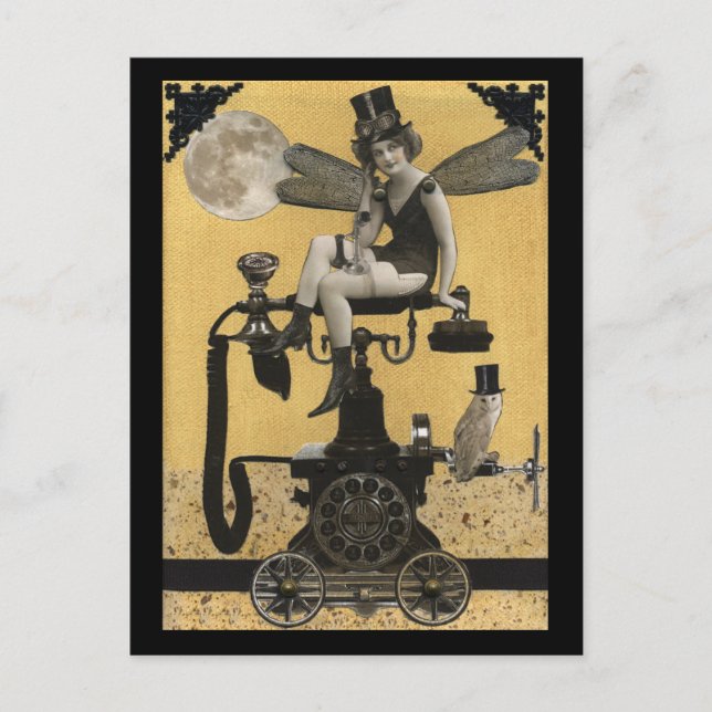 Postal de teléfono Steampunk (Anverso)