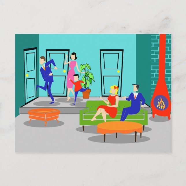 Postal de televisión clásica retro (Anverso)