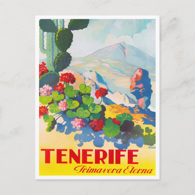 postal de Tenerife España vintage (Anverso)