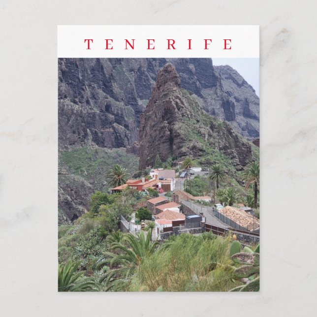 Postal de Tenerife vista de Masca (Anverso)