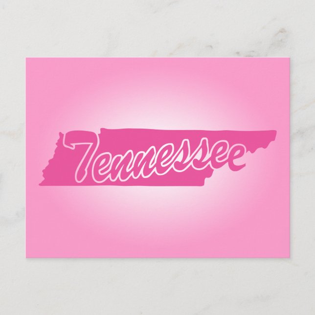 Postal de Tennessee de estado rosado (Anverso)