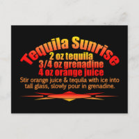 Postal de Tequila Sunrise