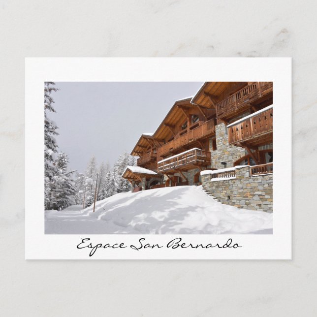 Postal de texto blanco Espace San Bernardo (Anverso)