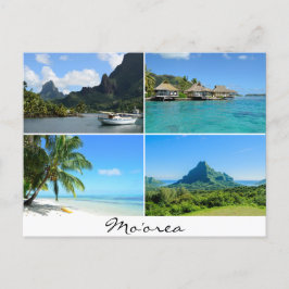 postal de texto de collage de paisajes de morea