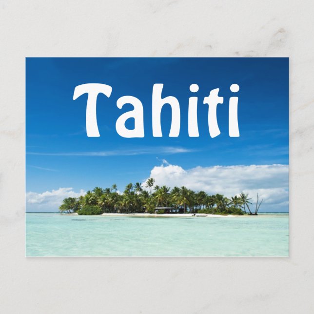 Postal de texto de la isla Tahiti (Anverso)