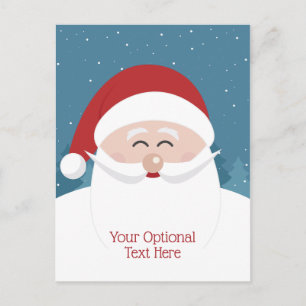 Postal de texto de Santa personalizado mate