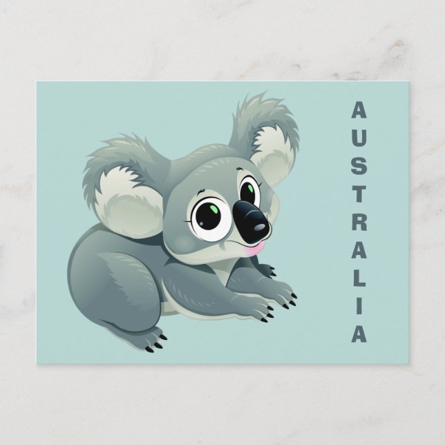 Postal de texto del personalizado Cute Koala (Anverso)