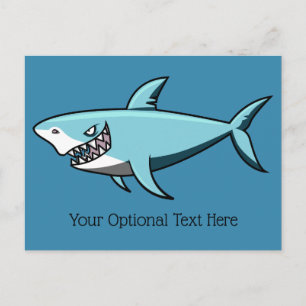 postal de texto del personalizado Guay Shark