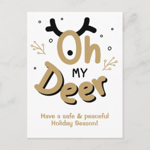 Postal de texto personalizado "Oh mi ciervo"
