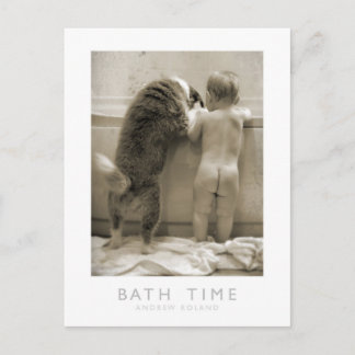 Postal de tiempo de baño
