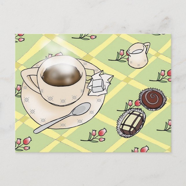 postal de tiempo de café (Anverso)