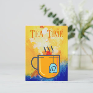 Postal de tiempo de té