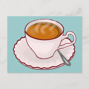 Postal de tiempo de té