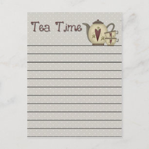 Postal de tiempo de té