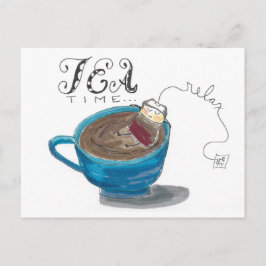 Postal de tiempo de té