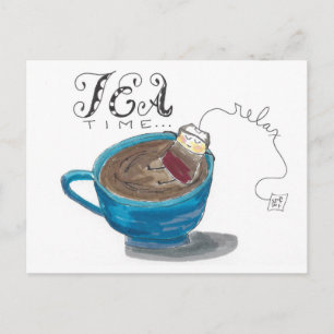 Postal de tiempo de té