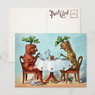 Postal de tiempo de té estrecho de Victoria 