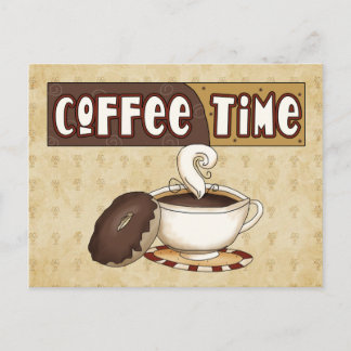 Postal de tiempo del café