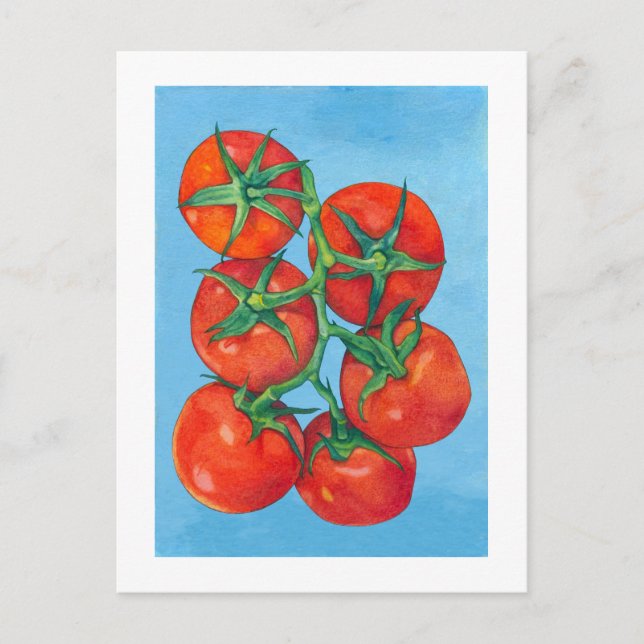Postal de tomates rojos (Anverso)